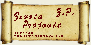 Života Projović vizit kartica